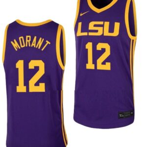 Ja Morant  Jersey LSU Tigers College Basketball Purple #12