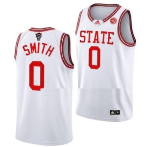Men's #0 Terquavion Smith Jersey NC State Wolfpack College Basketball Jerseys White