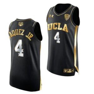 Men's #24 Jaime Jaquez Jr Jersey UCLA Bruins College Basketball Jerseys Black Golden