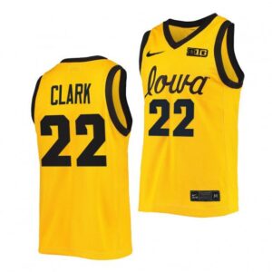 Caitlin Clark Jersey  #22 Iowa Hawkeyes B1G Tournament Championship Gold 2022
