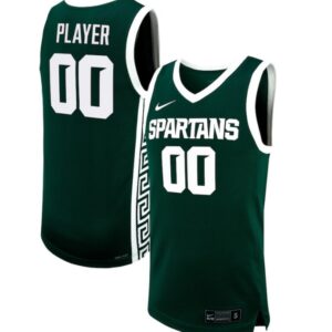 Custom Michigan State Spartans Jersey Name, Number NIL Basketball Green