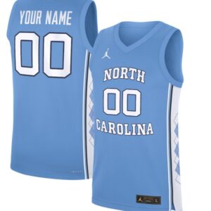 Custom North Carolina Tar Heels Basketball Jersey Name, Number White
