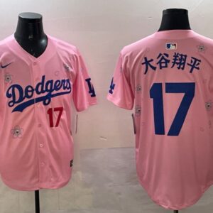 Men's Shohei Ohtani #17 Los Angeles Dodgers 2025 Tokyo Series Jersey Pink