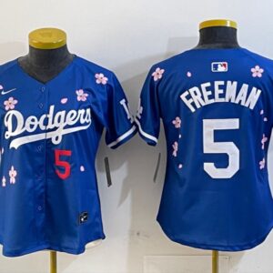 Women's Freddie Freeman #5 Los Angeles Dodgers Tokyo Series 2025 Jersey Royal