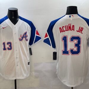 Men's Ronald Acuna Jr. #13 Atlanta Braves City Connect Limited Player Jersey - White