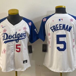 Women's Freddie Freeman #5 Los Angeles Dodgers Tokyo Series 2025 Jersey White