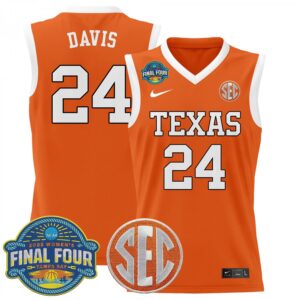 Clarissa Davis Jersey #35 Texas Longhorns 2025 Sec Final Four Patch Orange