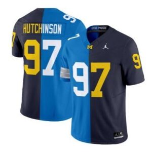Aidan Hutchinson Jersey #10 Michigan Wolverines Split Vapor V2 All Stitched