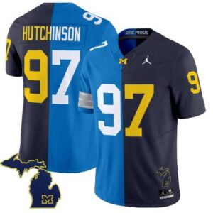 Aidan Hutchinson Jersey #97 Michigan Wolverines Split Vapor Limited Football