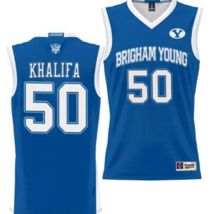 Aly Khalifa Jersey #50 BYU Cougars NIL College Basketball Jersey Lightweight Ro