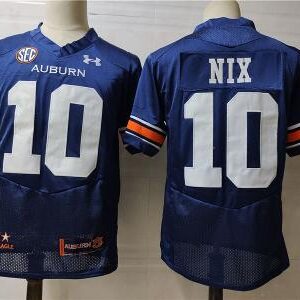 Auburn Tigers #10 Bo Nix NCAA Football Jersey Navy