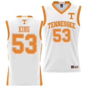 Bernard King #53 NCAA Tennessee Volunteers Basketball College white Jersey