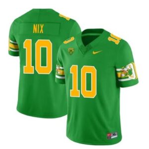 Bo Nix Jersey #10 Oregon Ducks Mighty Oregon 1984 Football Throwback Green