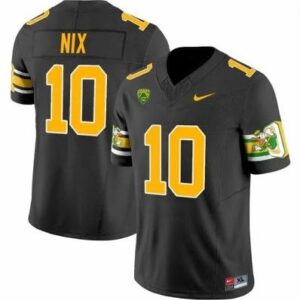 Bo Nix Jersey #10 Oregon Ducks Throwback Football Uniforms Black