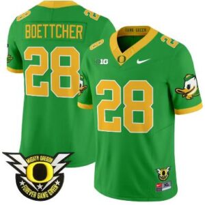Bryce Boettcher Jersey #28 Oregon Duck Forever Gang Green Football Green