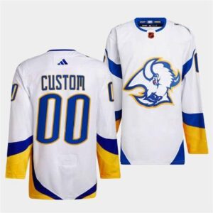 Buffalo Sabres Custom White 2022-23 Reverse Retro Stitched Jersey