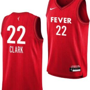 Caitlin Clark Jersey #22 Indiana Fever Basketball 2024 WNBA Draft Rebel Red