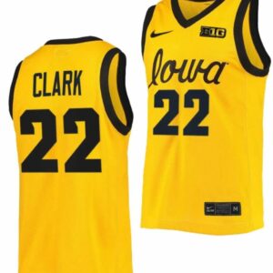 Caitlin Clark Jersey #22 Iowa Hawkeyes B1G Yellow