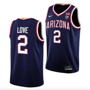 Caleb Love Jersey #2 Arizona Wildcats College Basketball Navy