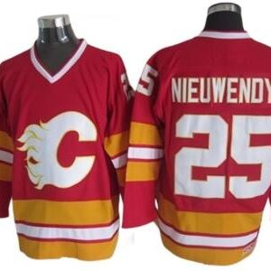 Calgary Flames #25 Joe Nieuwendyk Red 1989 Vintage CCM Jersey