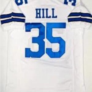 Calvin Hill Jersey Dallas Cowboys Custom Throwback Football White