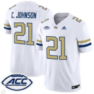 Calvin Johnson Jersey #21 Georgia Tech Yellow Jackets Vapor Football White