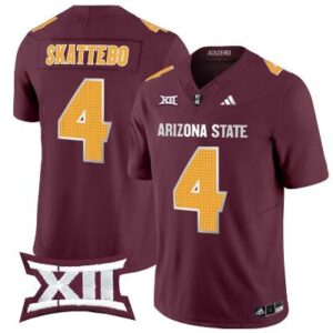 Cam Skattebo Jersey #4 Arizona State Sun Devils 2024 Vapor Limited Maroon