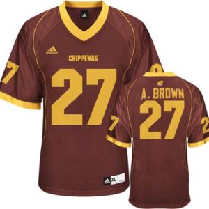 Central Michigan Chippewas #27 Antonio Brown Football Jersey With Patch