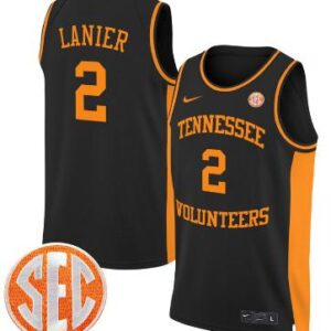 Chaz Lanier Jersey #2 Tennessee Vols 2024 Swingman Basketball Black