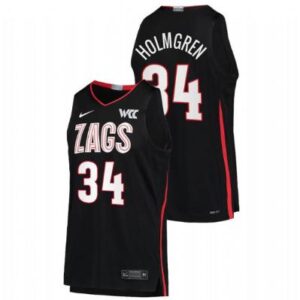 Chet Holmgren #34 - Gonzaga Bulldogs NCAA Basketball black Jersey