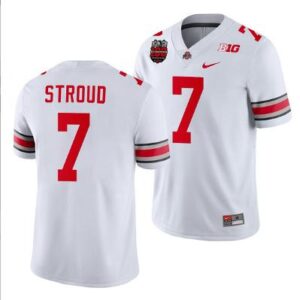 CJ Stroud Jersey #7 Ohio State Buckeyes Ohio Stadium Patch Football Scarlet