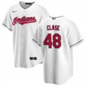 Cleveland Indians #48 Emmanuel Clase White Home Jersey