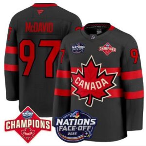 Connor McDavid Jersey #97 Canada 4 Nations Face-Off 2025 Champions Black