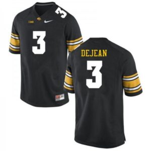 Cooper DeJean Jersey Black #3 Iowa Hawkeyes College Football Stitched