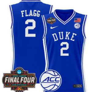 Cooper Flagg Jersey #2 Duke Blue Devils 2025 Final Four Patch Stitched Royal