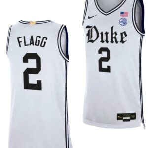 Cooper Flagg Jersey #2 Duke Blue Devils College Basketball White The Brotherhood