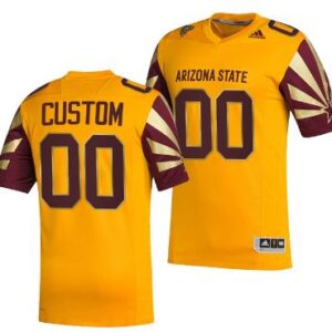 Custom Arizona State Sun Devils Jersey NCAA College Football Gold Reverse Retro