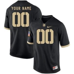 Custom Army Black Knights Jersey Name and Number College Football Black Replica
