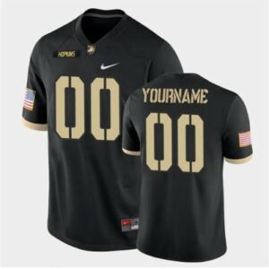 Custom Army Football Jersey Name and Number Black College Game