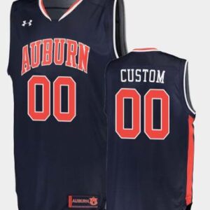 Custom Auburn Tigers Jersey Name and Number College Basketball Navy Road