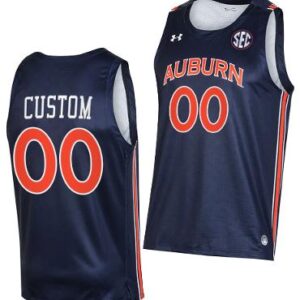Custom Auburn Tigers Jersey Name and Number College Basketball Alumni Navy