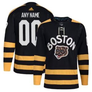 Custom Boston Bruins Hockey Winter Classic Black Jersey  All Stitched