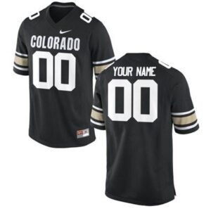 Custom Colorado Buffaloes Jersey Name and Number College Football Black Replica