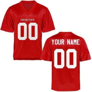 Custom Fresno State Bulldogs Jersey Name and Number NCAA College Football Red