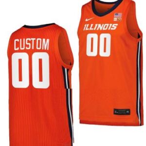 Custom Illinois Fighting Illini Jersey Name and Number College Replica Orange