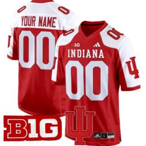 Custom Indiana Hoosiers Jersey 2024 Game V2 Football Stitched Crimson Alternate