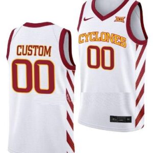 Custom Iowa State Cyclones Jersey College Basketball White