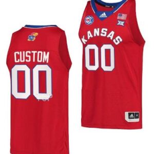 Custom Kansas Jayhawks Jersey College Basketball Red 2023 Senior Night