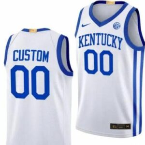 Custom Kentucky Wildcats Jersey Name and Number College Basketball White Elite