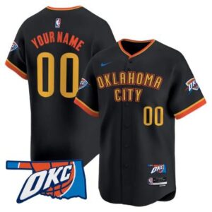 Custom Oklahoma City Thunder Jersey Vapor Baseball Stitched 24-25 City